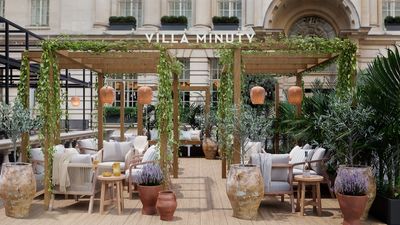 Enjoy rosé on the terrace at Villa Minuty, the Rosewood's new summer restaurant