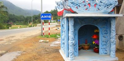 Across Southeast Asia, people paying respect to Spirits living on their Land is a normal part of life