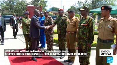 Kenya's Ruto bids farewell to Haiti bound-police officers