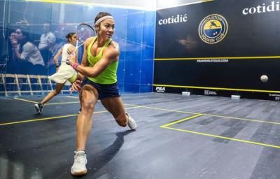 Amanda Sobhy's Intense And Skilled Performance On The Squash Court
