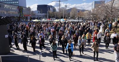 Record crowd hits Civic to perform Nutbush in honour of rock icon