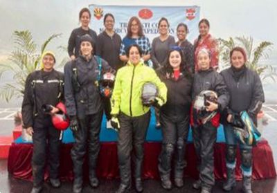 Army Trishakti Corps women motorcycle expedition in Bengal, Sikkim