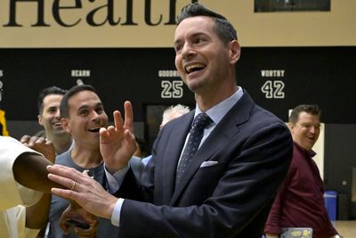 JJ Redick created a viral moment at his Monday press conference