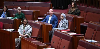 Senator Fatima Payman defies Labor solidarity rule to cross floor on pro-Palestine Greens motion