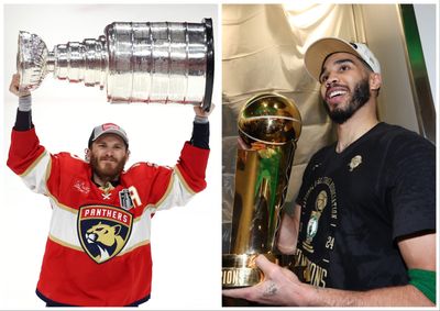 Childhood pals Matthew Tkachuk, Jayson Tatum made their high school proud with NHL, NBA championships