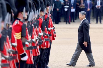 Britain's King Charles III welcomes the visiting Japanese emperor and empress