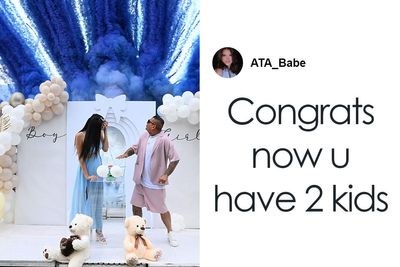 Netizens Slam Man For Ignoring Wife At Gender Reveal After Learning He’s Having A Boy