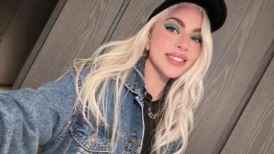 Lady Gaga Showcasing Stylish Blue Denim Jeans In Latest Photoshoot