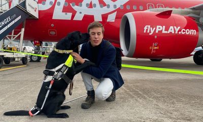 ‘Max is my eyes’: Paralympian says post-Brexit rules stop him flying with his guide dog