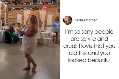 Bride Repurposes Wedding Dress During Reception, Sparks Debate About Tradition