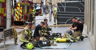 Watch as fireball emerges from corner of Buchanan Street building