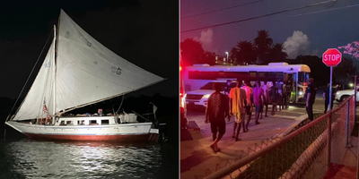 Border Patrol intercepts sailboat carrying more than a hundred Haitians off the coast of Florida