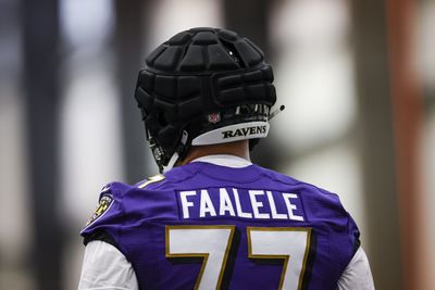 Ravens OL coach Joe D’Alessandris discusses growth of Daniel Faalele