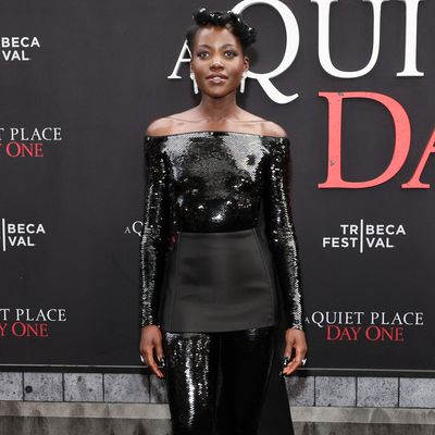 Lupita Nyong'o Makes Noise in a Custom Prada Catsuit for Her 'A Quiet Place: Day One' Premiere