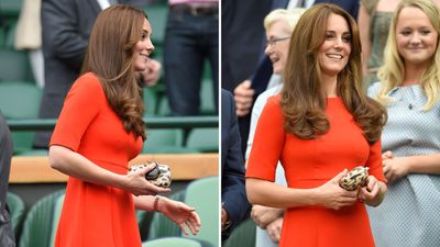 Kate Middleton's surprising leopard print bag with fiery red dress at Wimbledon was so bold