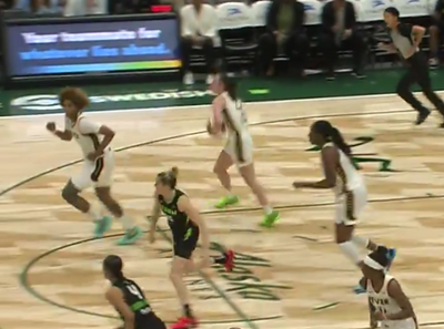 Caitlin Clark somehow got an assist from the Storm free-throw line on this unreal pass