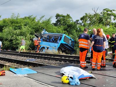 At least seven dead as train collides with bus in Slovakia