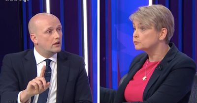 Stephen Flynn in heated clash on migration with Yvette Cooper on Question Time