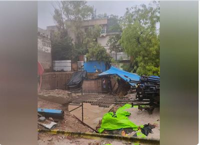 Labourers feared trapped as wall collapses in Delhi's Vasant Vihar amid heavy rain