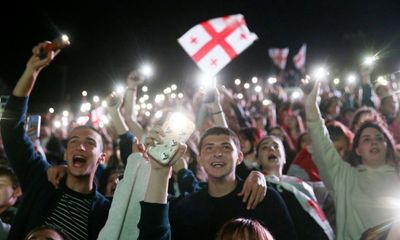 Georgia’s footballers in eye of political storm as country goes wild over Euro 2024 run