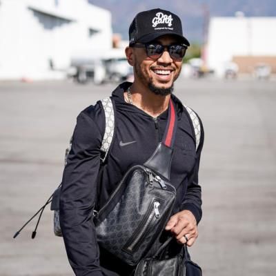 Mookie Betts Dressed In Black Outfit, Prepared For Journey