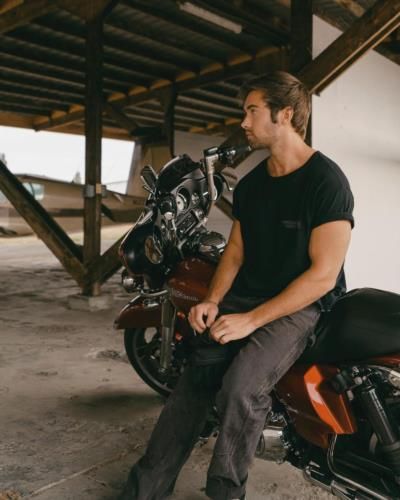 Austin North's Edgy Motorcycle Photoshoot