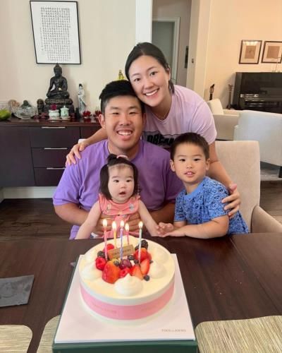 Professional Golfer Byeong Hun An Celebrates With Family And Cake