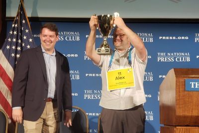 Clearfield leads press to win over politicians in NPC spelling bee