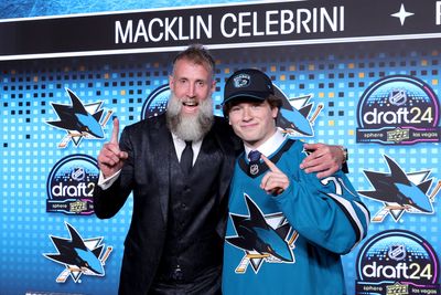 San Jose Sharks surprise Macklin Celebrini by having Joe Thornton announce No. 1 overall NHL pick