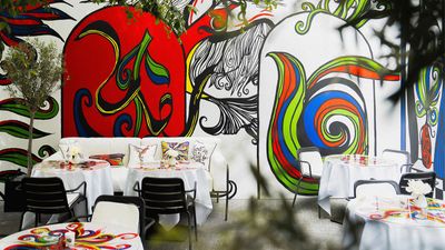 ‘Moët in Paris by Allénos’ is a restaurant bursting with colour and energy this summer