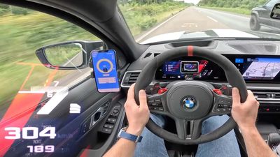 Watch This Tuned BMW M3 CS Smash Into Its Speed Limiter on the Autobahn