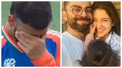 Virat Kohli's daughter Vamika Kohli had the CUTEST reaction to watching him breaking down after T20 World Cup victory; Anushka Sharma reveals