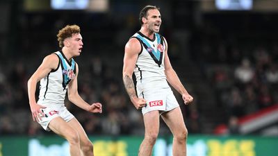Hinkley chokes up after relief of AFL win over Saints