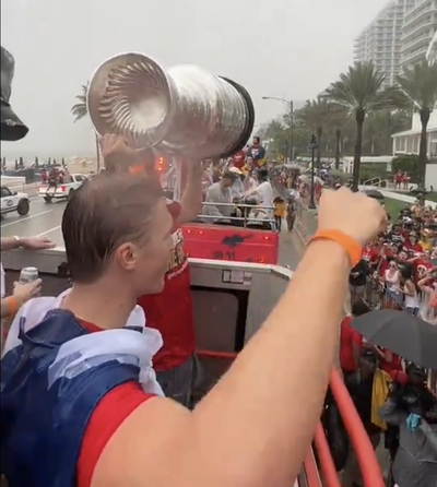 Videos of the Panthers’ Stanley Cup parade getting rained on show the party didn’t stop