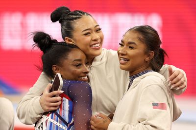 Simone Biles won U.S. Olympic gymnastics trials and will compete in Paris with Suni Lee, Jordan Chiles again