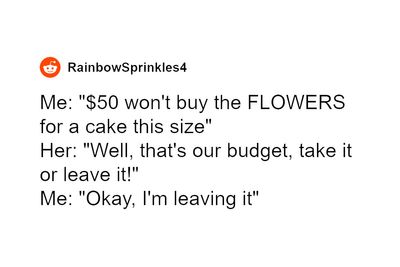 Client Drops “Take It Or Leave It” On Baker After Offering $50 For A Wedding Cake, They Leave