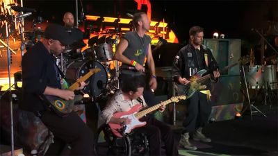 “Our hero, forever. One of the most amazing people on Earth”: Michael J. Fox inspired Coldplay to become a band. To say thanks, Chris Martin invited him onstage to play guitar during their record-breaking Glastonbury headline set