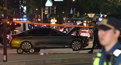 A car hits pedestrians in central Seoul, killing 9 and injuring 4