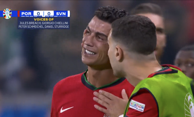 Cristiano Ronaldo was in tears after Slovenia’s Jan Oblak saved his extra-time penalty at Euro 2024