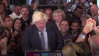 Boris Johnson makes surprise appearance at Tory rally as he urges voters not to abandon party for Reform UK