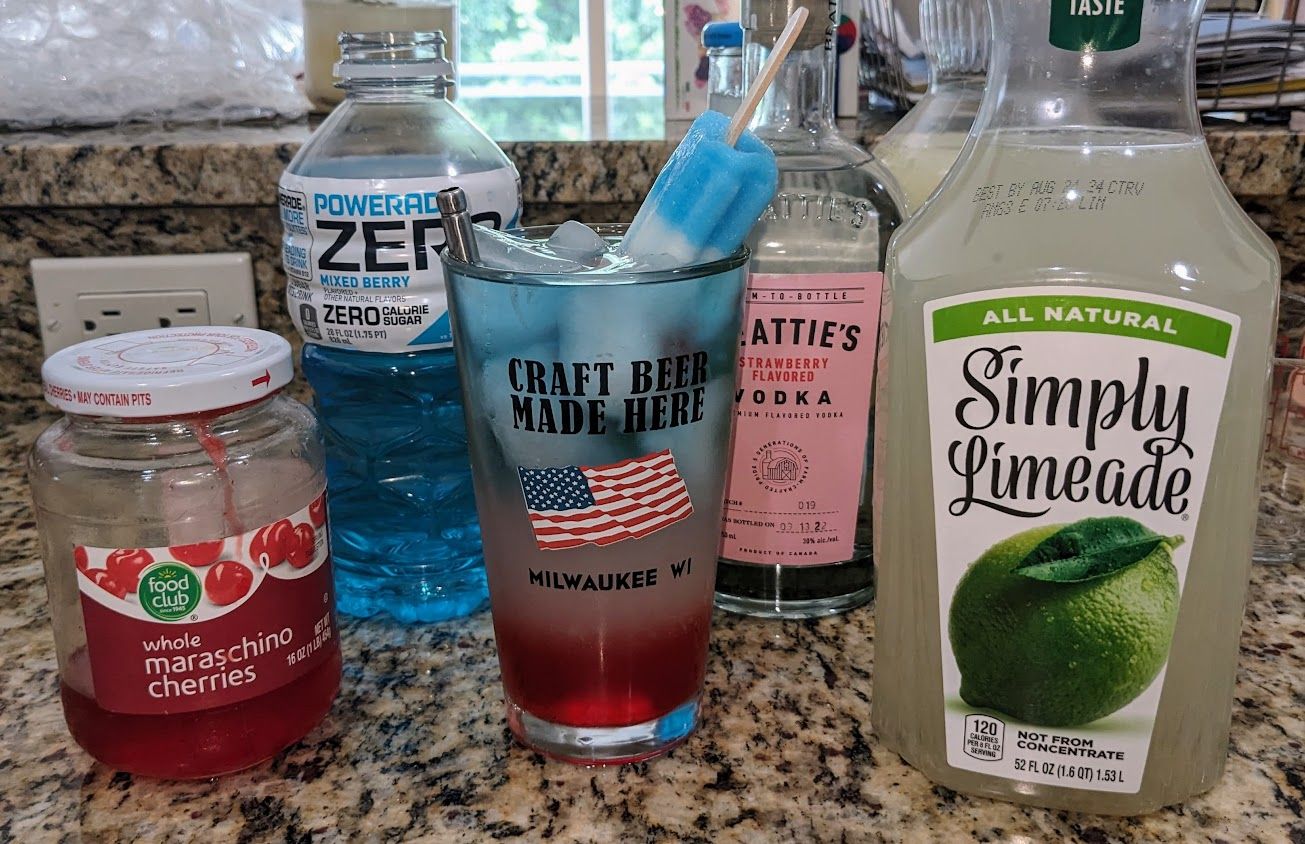 How to make a Bomb Pop cocktail for a red, white and…