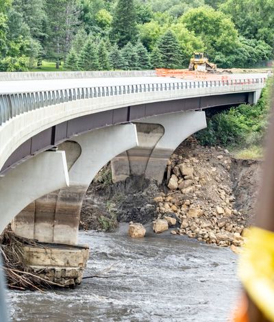 A bridge near a Minnesota dam may collapse. Officials say they can do little to stop it