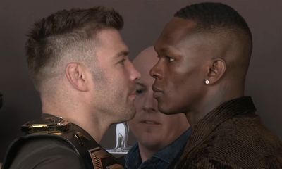 Video: Dricus Du Plessis, Israel Adesanya have lengthy first faceoff at UFC 305 press conference