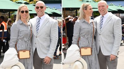 Zara Tindall’s striped shirt dress and raffia Aspinal bag at Wimbledon was smart-casual at its best