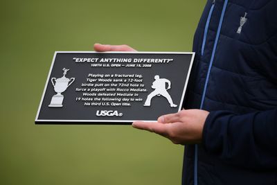 Commemorative plaques honor Tiger Woods, Jack Nicklaus, Ben Hogan, more