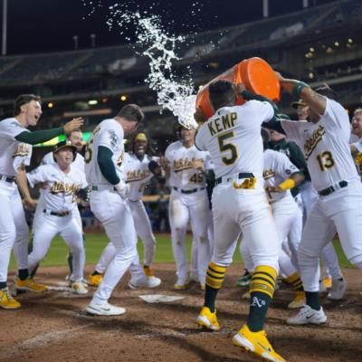 Brent Rooker And Teammates Celebrate Hard-Earned Victory Together