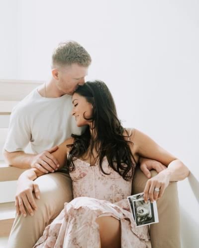 Dustin Hopkins And Wife Embrace Pregnancy In Heartwarming Photo
