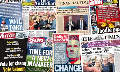 ‘Tories braced for bleak night’: what the papers say as the UK votes