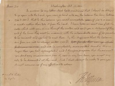 A newly discovered letter by Thomas Jefferson shows ‘a regular guy with financial burdens’