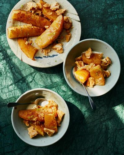 Benjamina Ebuehi’s roast pineapple with coconut brittle